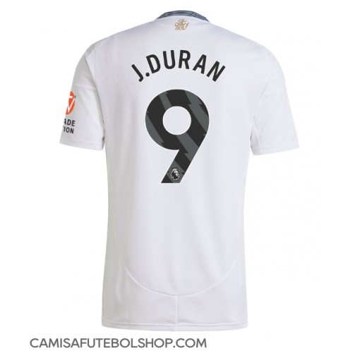 Camisa de time de futebol Aston Villa Jhon Duran #9 Replicas 2º Equipamento 2024-25 Manga Curta